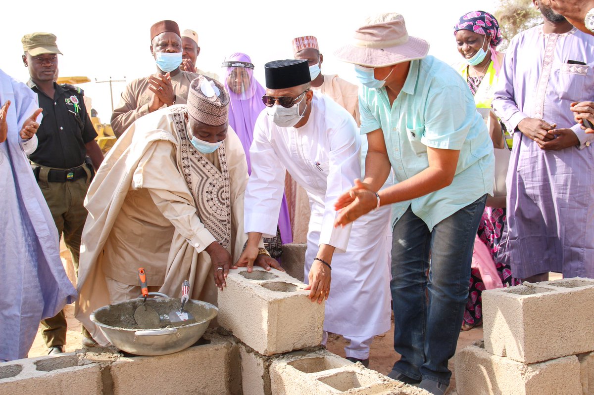SenBasheerlado_'s tweet photo. After the flag-off of the verification process for #ProjectReliance, on Saturday afternoon, I performed the foundation laying ceremony for the construction of the Katsina State IDP #ResettlementCity, in Batagarawa LGA, Katsina State. https://t.co/uVKVKKS9NP