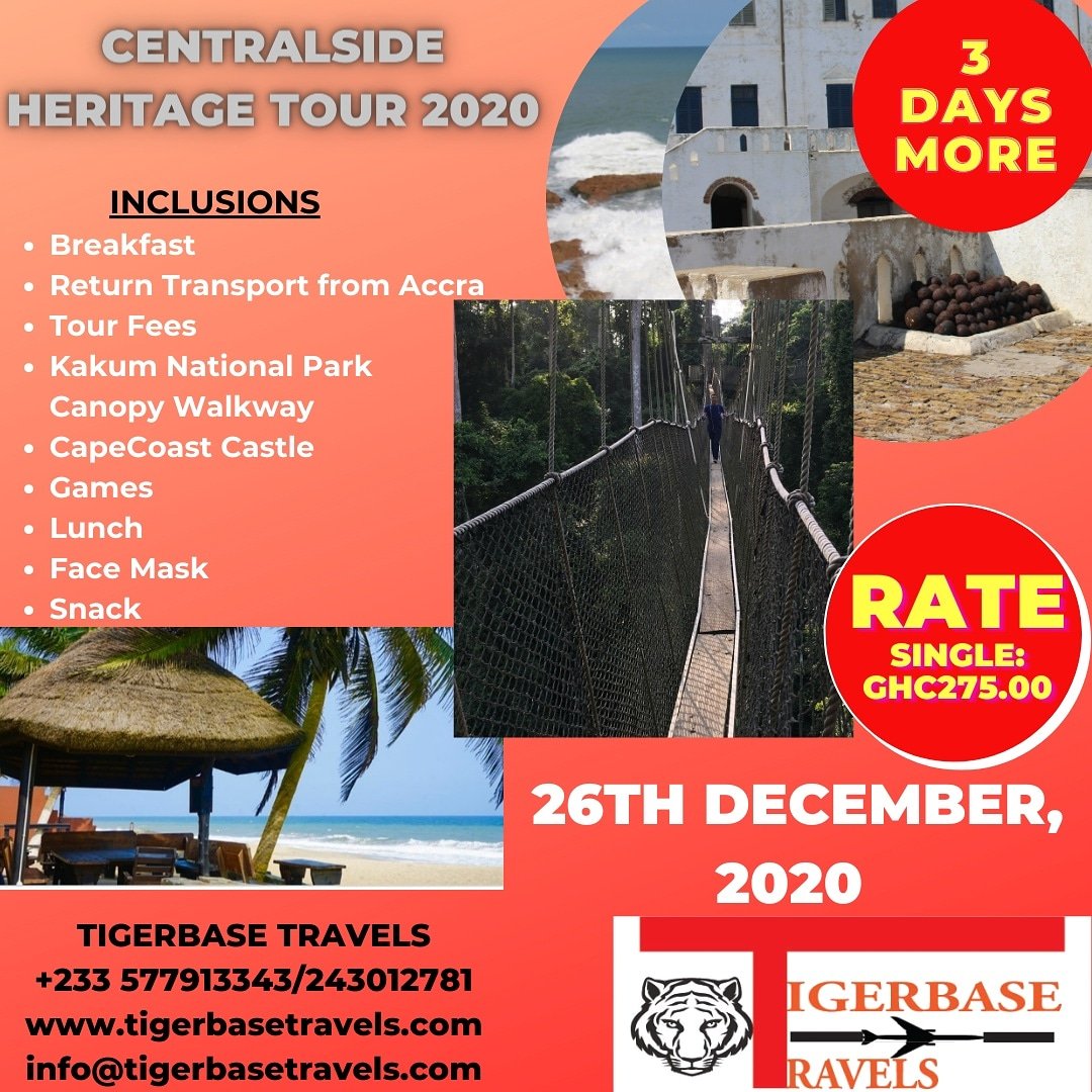 TigerbaseT's tweet photo. 🔥🔥🏃🏿‍♀️🏃🏿‍♀️Countdown to the tour of the year. We are just 3 days away. If you have not booked your slot yet, call us now on 0577913343. Limited seats available. It's going to be an edutaining experience 💃🏿💃🏿💃🏿💃🏿
#visitghana #beyondthereturn #wealldeyinside #heritagetour #CapeCoast https://t.co/NCer2jhzHx