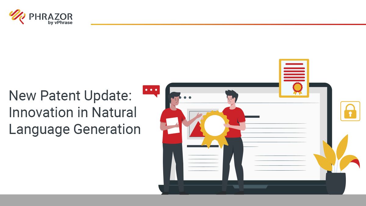 bharat_fund's tweet image. 🌟@vphrase&apos;s @PhrazorInsights has been awarded a new patent for innovation in #NaturalLanguageGeneration and #ArtificialIntelligence. 

Kudos to the team 👏🏾

Know more 👉🏾 hubs.ly/H0CY_bh0.