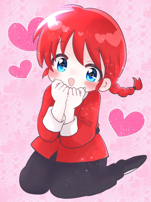 ぶりっ子な女らんまを描きました!♨️
#イラスト 