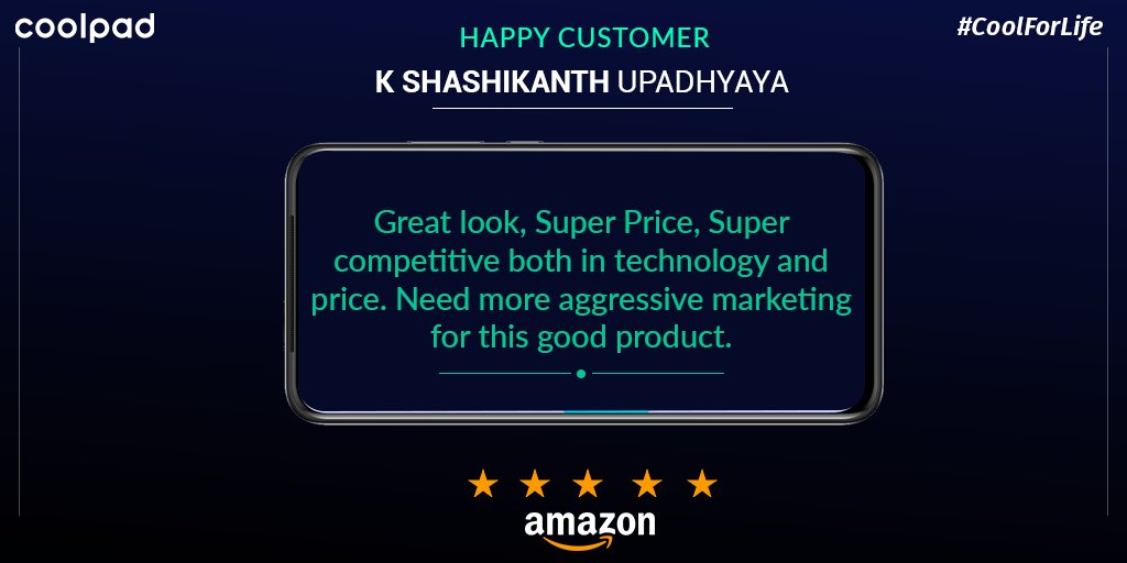CoolpadInd's tweet photo. #CoolpadSmartphones #CoolForLife
Thanks “Shashikanth” for sharing your opinion on the #Cool6. This stunning review is enough for us to motivate good products with better quality. You can also purchase and share your: https://t.co/q2z83iXuSR https://t.co/Uco9BJaDZD