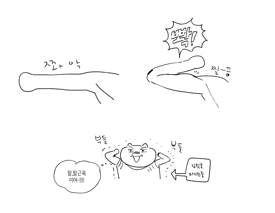 한달동안 푸쉬업 하면서 그렸던 일기 