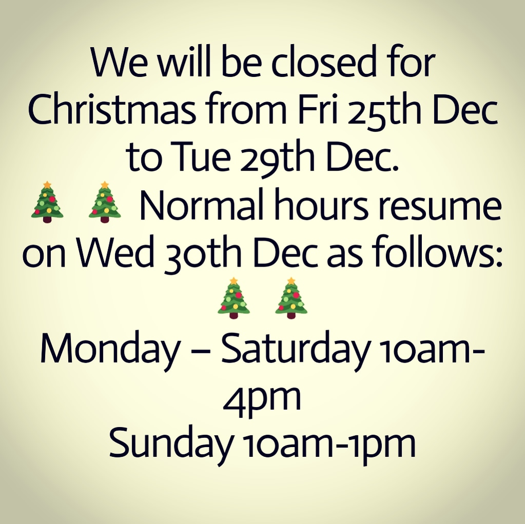 We will be closed for #Christmas from Fri 25th Dec to Tue 29th Dec. Normal hours resume on Wed 30th Dec add follows: 
Monday - Saturday 10am-4pm
Sunday 10am-1pm

All of us at #CrossmansCider wish you a very #MerryChristmas and a Happy, Safe &amp; Covid-free New Year!
🎅🎄🎁