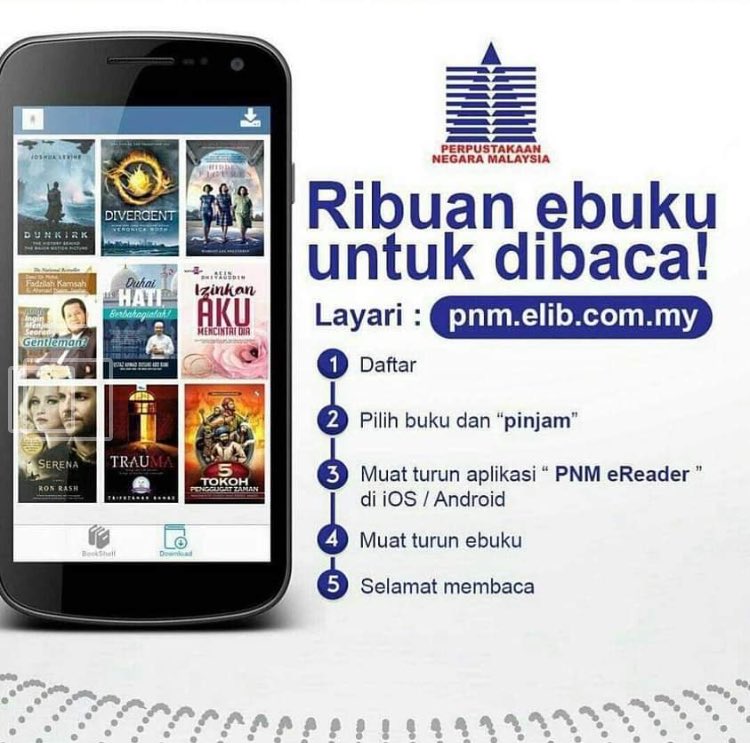 1. PNM e-reader ( @PNM_Rasmi)Ada banyak pilihan buku yang menarik untuk dibaca. Tapi itulah kena pandai cari, scroll satu per satu (part ni leceh sikit). Dalam satu masa boleh pinjam 5 buku. Next time aku buat thread buku best yang aku jumpa dalam app ni ya! 