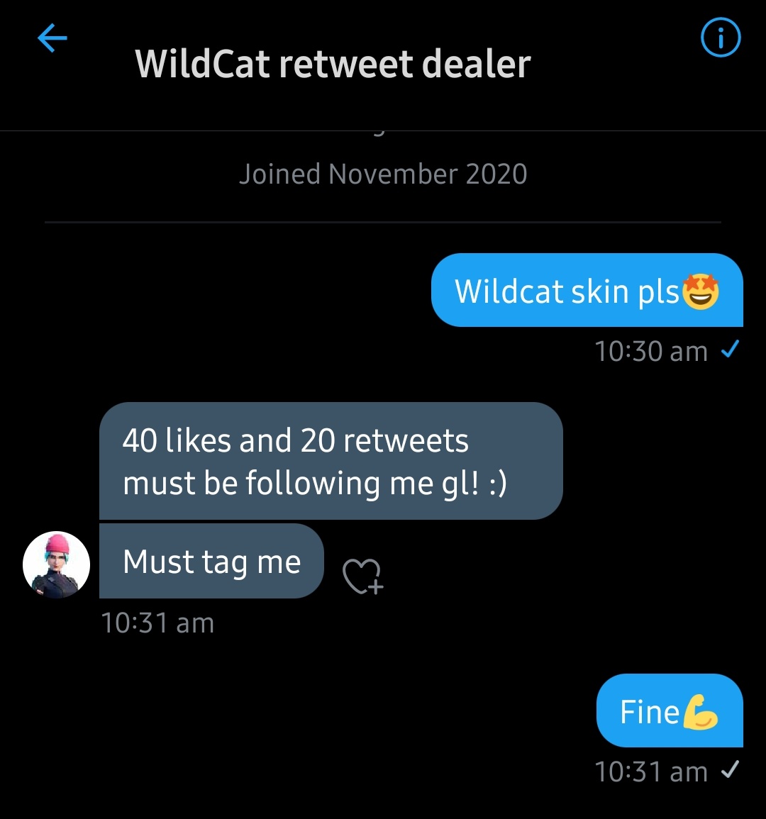 HutchieOG's tweet photo. Hey guys can this tweet get 40 likes and 20 rts so I can get a cool Fortnite skin.
I'll get the cool cat skin everyone is using from this cool cat @wildcatDEAL 

❤ and 🔁 please https://t.co/mJKBmdKo8X