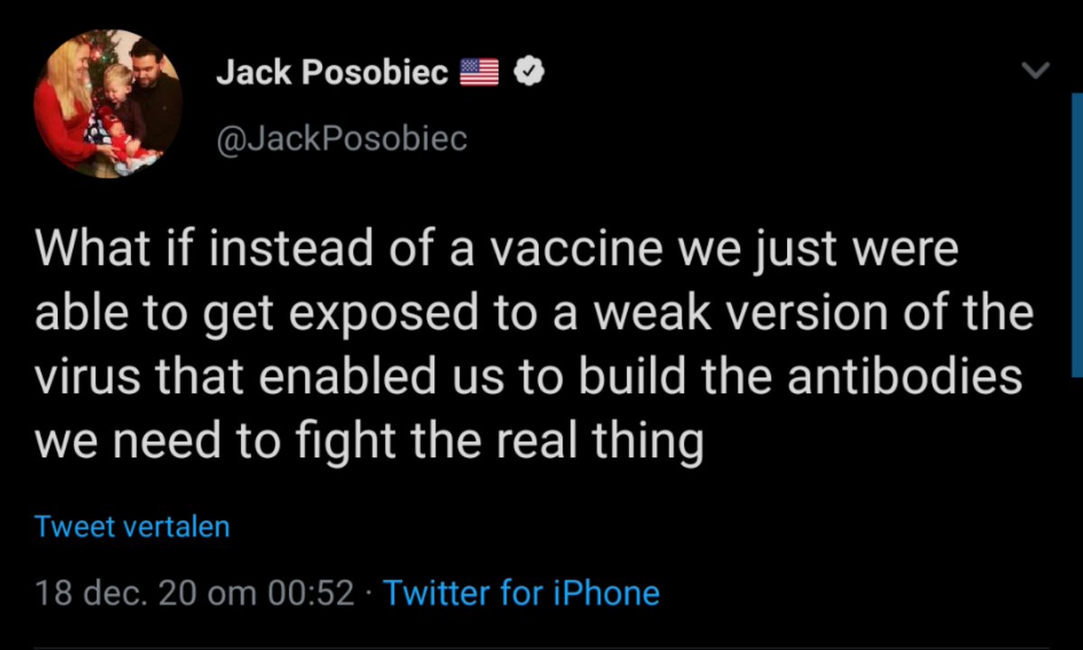 Erm, wie gaat het deze antivaxxer vertellen?