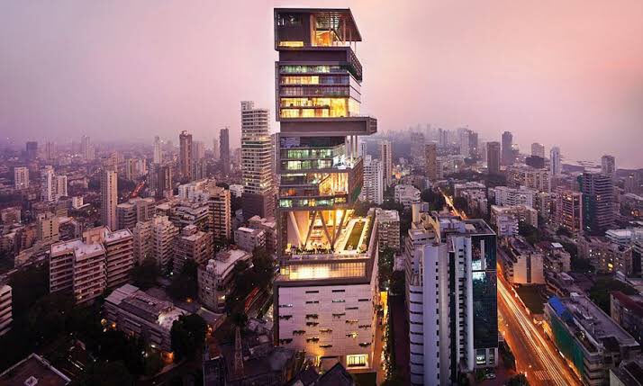 The most expensive private house in the world.A N T I L I A ,Mumbai,India Facts about the most expensive houseAntilia is worth $2billion USD 920 billion nairaIt's owned by india's billionaire and richest man in india Mukesh Ambani with networth of $77.8 billion dollars