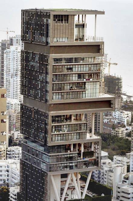 It's owned by india's billionaire and richest man in india Mukesh Ambani with networth of $77.8 billion dollars...it took 7years to complete the construction of the house..The home has a staff of 600 to maintain the residence 24 hours a day.