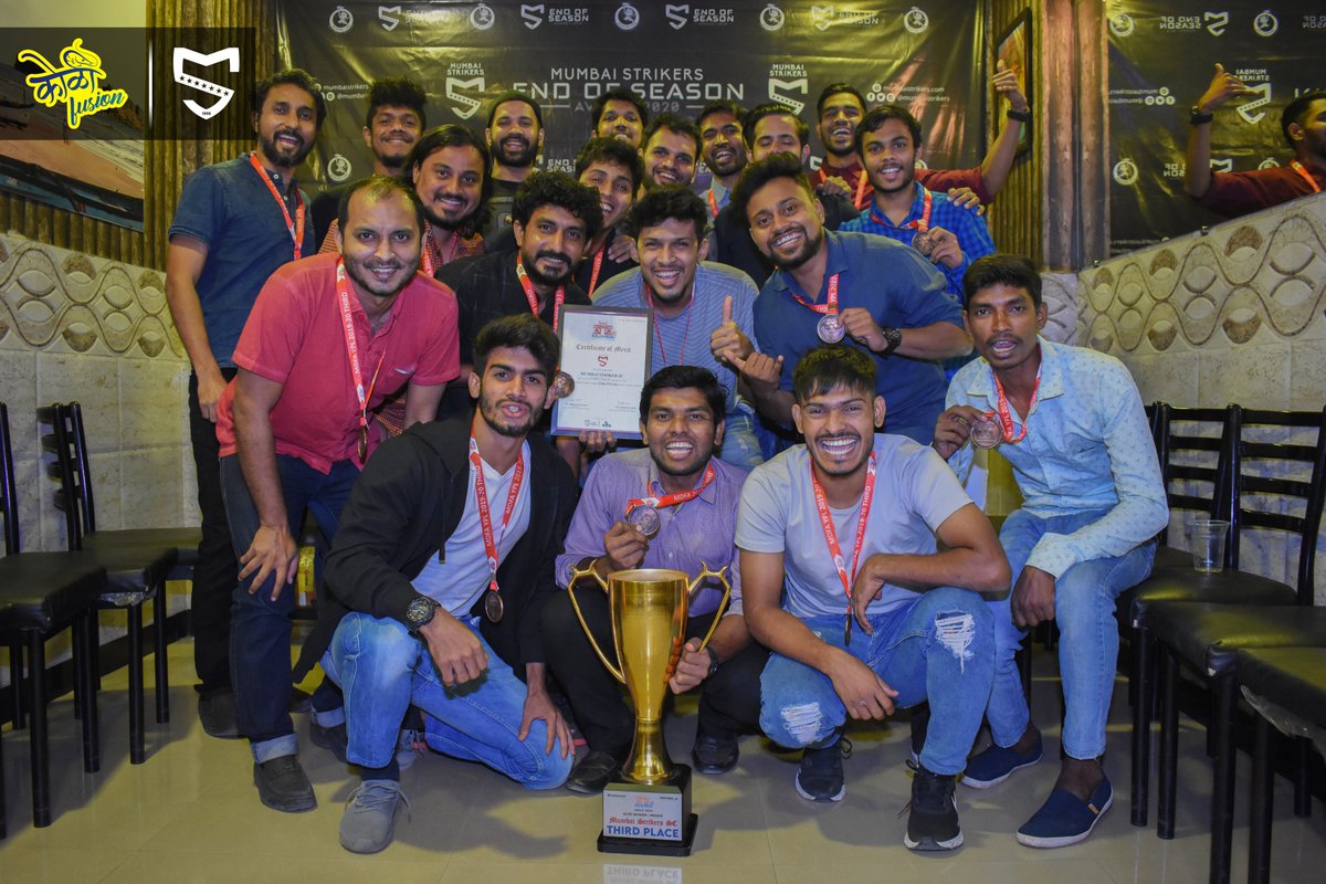 kolifusion's tweet photo. #MondayNightFootball 😎
A splendid evening at @kolifusion with @mumbaistrikers🎉🌃
We had the pleasure to host the Top Football Team of North-East Mumbai that ply their trade in the @OfficialMDFA - MDFA Elite Division!  🏆🥉⚽
.
.
#kolifusion #mumbaistrikers #awardsnight #dinner https://t.co/6p6Lv3VvyL