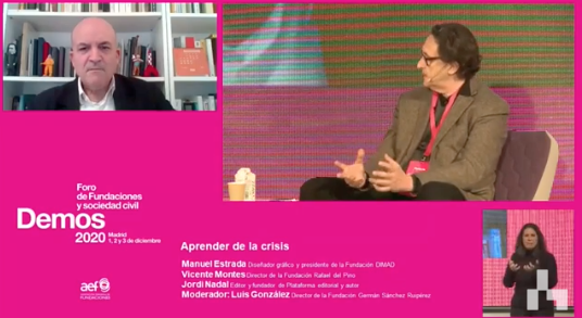 fundacionGSR's tweet image. &quot;Puede haber liderazgos, pero no hay salvadores, es de la responsabilidad colectiva de la que proceden los mejores logros&quot; (M.Estrada @di_mad)

Con J.Nadal @PlataformaEdit, V.Montes @frdelpino y 
@4LUISGONZALEZ @fundacionGSR

#Demos2020 #AprenderDeLaCrisis
fundaciongsr.org/demos-2020-apr…