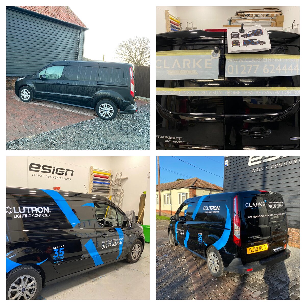 Just enough time to sneak in a last-minute treat for the Clarke team – shiny new branding on our van. Before, during, and after… looking great in time for the new year. 

Thanks <a href="/esignuk/">Esign Media</a>!