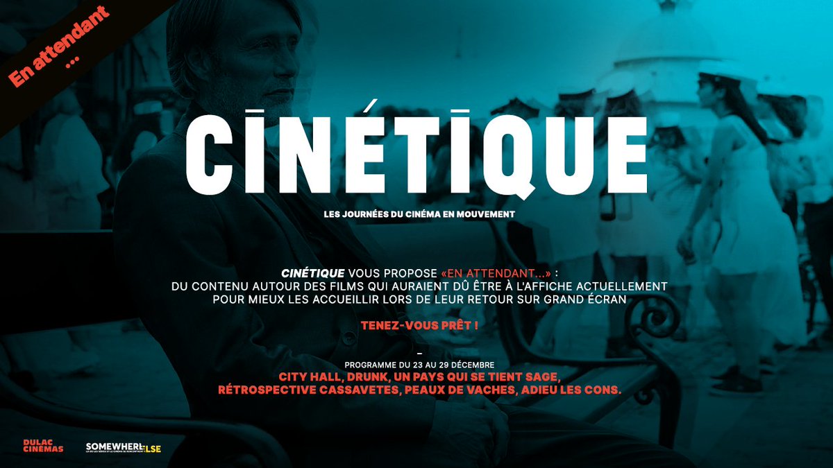 SomewhereElse20's tweet photo. ✨CINETIQUE : LES JOURNÉES DU CINÉMA EN MOUVEMENT !
@dulaccinemas en partenariat avec @SomewhereElse20 vous proposent de découvrir #EnAttendant !
Des contenus pour mettre en valeur les films qui auraient du être à l'affiche actuellement au #cinéma ! https://t.co/v20PKiZVe4