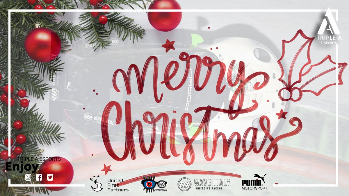 esports_triple's tweet image. ☃️ Triple A eSports team wishes you a Merry Christmas.🎊

#waveitaly #eyerespect #pumamotorsports  #unitedfirstpartners