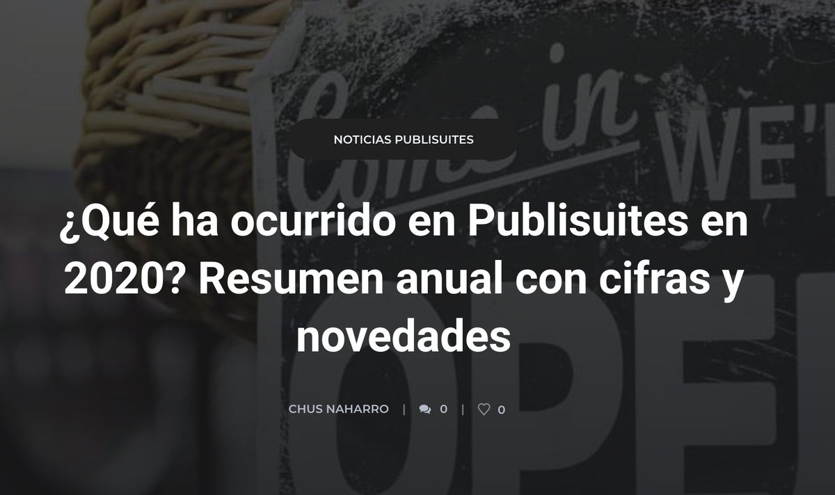 Publisuites's tweet photo. 🆕 Resumen anual 2020

Te abrimos la puerta al backstage de Publisuites:
📊 Cifras de la plataforma
✅ Nuevas funcionalidades
👍 Aciertos y 👎 no tan aciertos
👥 Nuevos Publisuiters

⚓️ https://t.co/TyLdkWKvLP

#contentmarketing #SEO #linkbuilding https://t.co/DfFWZEFqRD