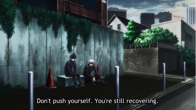 Gojo tends to push people too much (mentioned twice, in official novel 1 and I remember Gege's interview?)Also Gojo "I don't care about a man's hardships."Keep spoiling huh...