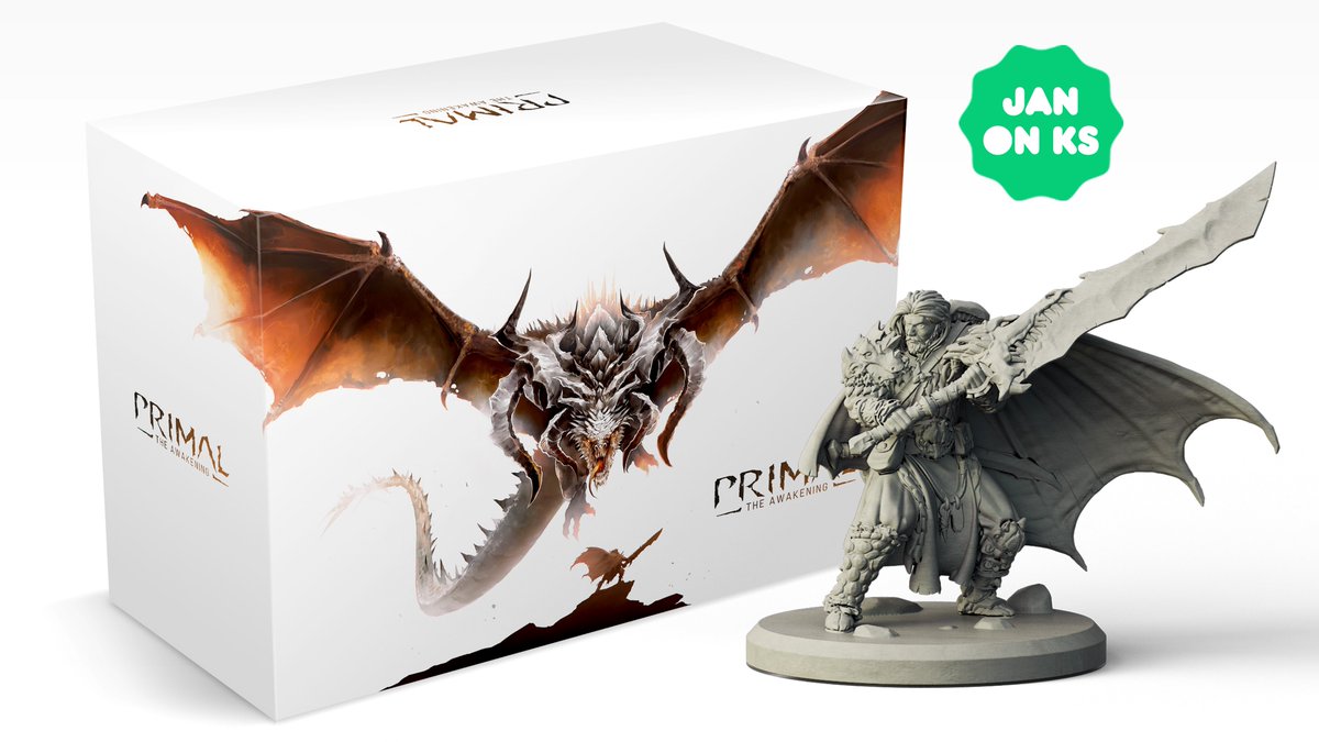 We are excited to announce the KS campaign for 𝗣𝗿𝗶𝗺𝗮𝗹: 𝗧𝗵𝗲 𝗔𝘄𝗮𝗸𝗲𝗻𝗶𝗻𝗴 is launching on January 2021! 🔥🚀 
👇 Join our KS Coming Soon page! 👇
bit.ly/31Pr2Rh