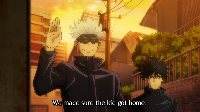 Sent the kid off together with Megumi and left Yuji and Nobara waiting...Why? Shouldn't it be more logical to let the students stay together and get to know each other? 