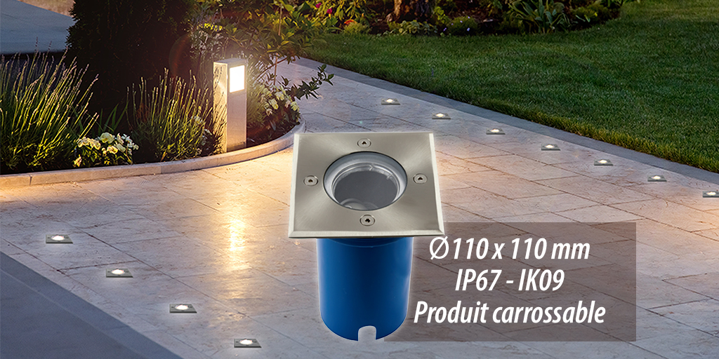 MiidexLighting's tweet image. Besoin d'éclairer des allées, des pistes cyclables ... ? Optez pour notre Spot encastrable carré fourni avec douille ! 
--&amp;gt; buff.ly/2WCIDcr 
#VisionEl #nouveaute