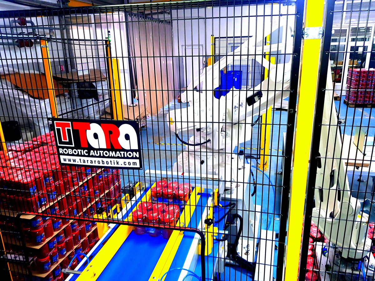 SHRİNKLİ CAM KAVANOZ DOMATES SALÇASI PALETLEME ROBOTU ABB ROBOT – TARA ROBOTİK OTOMASYON 
#Salça #CamKavanoz #Piab #ABB #PaletlemeRobotu #TaraRobotik #VakumGripper #SüngerliGripper #SüngerliVakumGripper