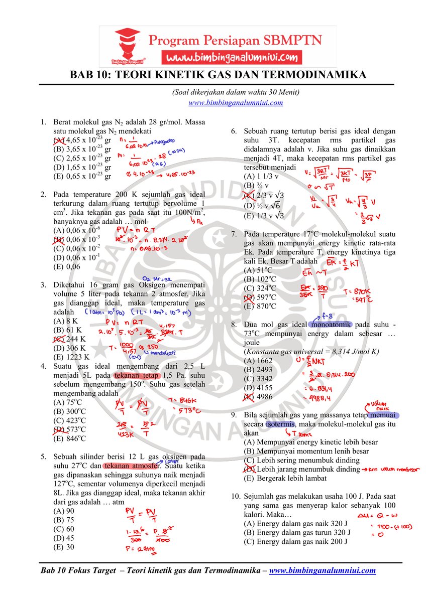 kudukuatambis's tweet photo. Soal Bimbingan Alumni UI - Teori Kinetik Gas dan Termodinamika
-Pembahasan Soal-
Link Soal: https://t.co/QZ3rygj67A
Versi PDF:https://t.co/2Dan7vwCBn
Bole dikoreksi yaa, sama nomor 11 aku ga nemu hehe https://t.co/ScmVDKrUc4