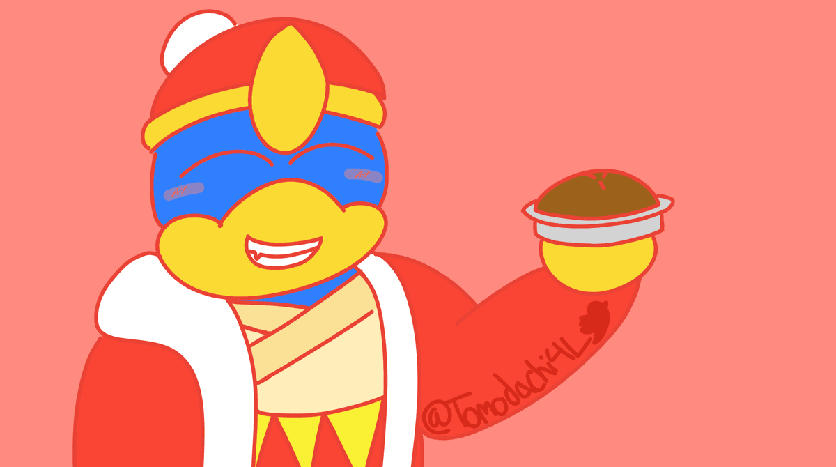 Tomodachi4L's tweet photo. Day 22 of #TomosDeDeDecember - Baking
Dedede baked a pie for y'all!

#KingDedede #Dedede #DeDeDecember #Kirby #KirbyFanArt #Nintendo #Art #Artwork #Artist #ArtistOnTwitter #Drawing #Doodle #DigitalArt #DigitalArtwork #DigitalArtist #FanArt #Baking #Pie https://t.co/vO8PFYjLAK