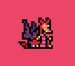 Nervanti's tweet photo. NorseHack Christmas Calendar #23: A baby dragon🐲is waiting to blast you with a fiery sneeze!🔥🐉Tomorrow is a big day for me, finally getting my game NorseHack to be available in Play Store🧙‍♂️It's been a long journey #pixelart #dragon #baby #norse #indiedev #indiegame #NorseHack https://t.co/dNMYAwYCUq