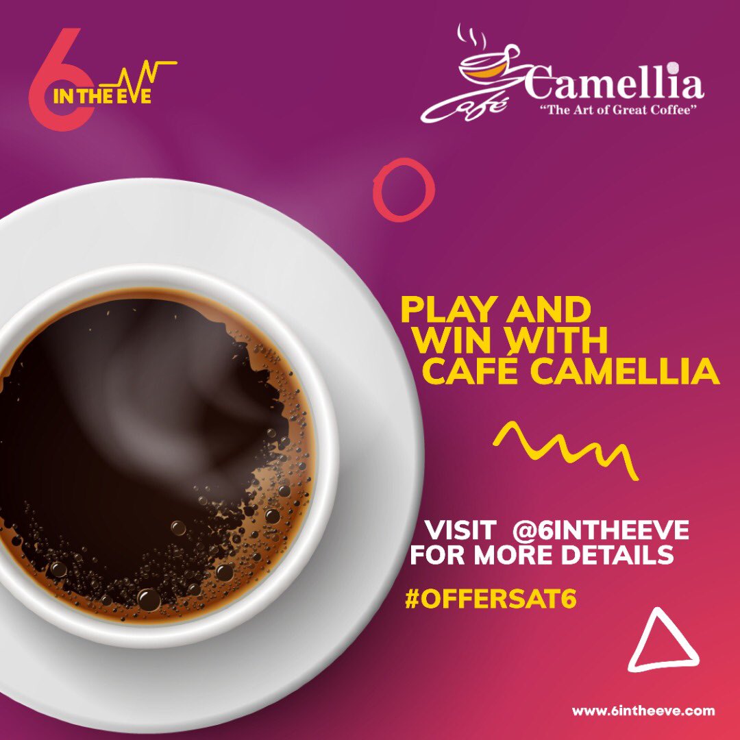 CafeCamelliarw's tweet photo. 🎄CHRISTMAS SPIRIT IS HERE🎄
We are giving FREE coffee, breakfast & burger OFFERS😋🥳
•
PLAY & WIN WITH @cafecamelliarw •
We partnered with @6intheeve for the #OffersAt6 contest. https://t.co/EV9NW6iQKA