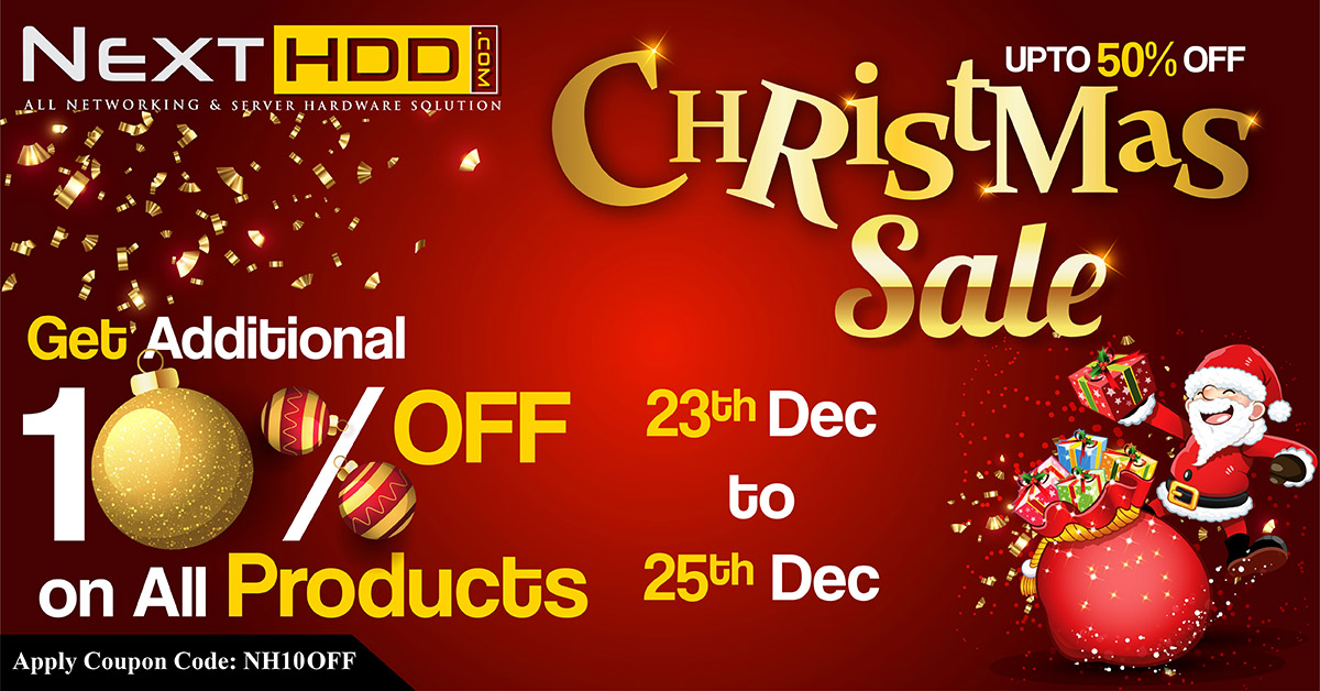 Next_HDD's tweet photo. This holiday season; Get Extra 10% Discount on Christmas Sale 2020 🎄 🎄 on Store-wide computer &amp; Networking Parts!

🎅 Use Code: NH10OFF
🎅 Visit: https://t.co/eM8tlsUI9E

#christmassale #bestdeals  #sale #christmas2020 #discount #discountshopping #ComputerParts #NextHDD https://t.co/B3Op5bbcy8