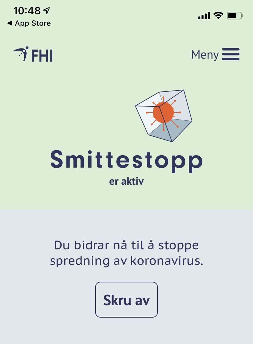 JonThomasE's tweet photo. Har akkurat installert Smittestopp. https://t.co/zmbb7cvy4c
