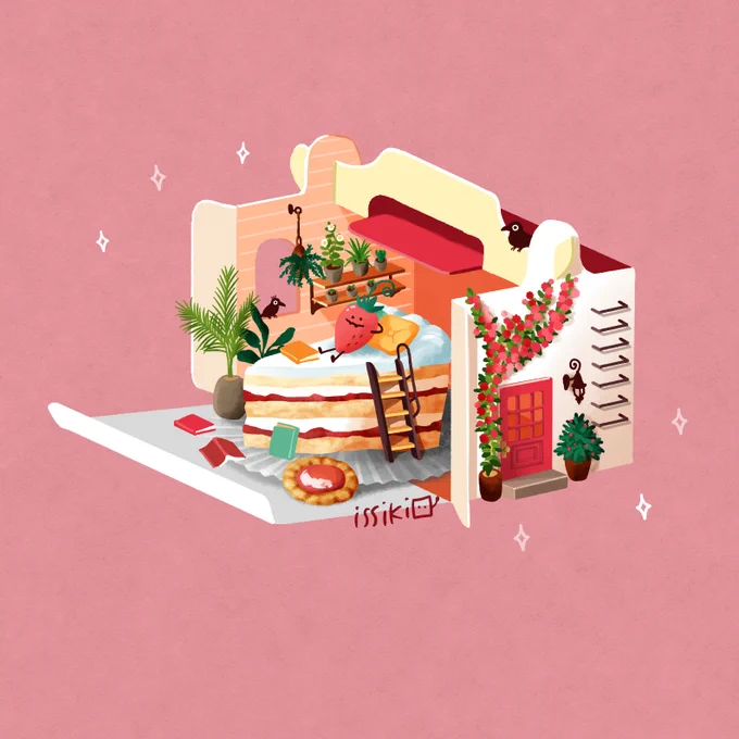 #2020年自分が選ぶ今年の4枚
甘い食べ物と飲み物に住まう不思議な世界をたくさん描きました 