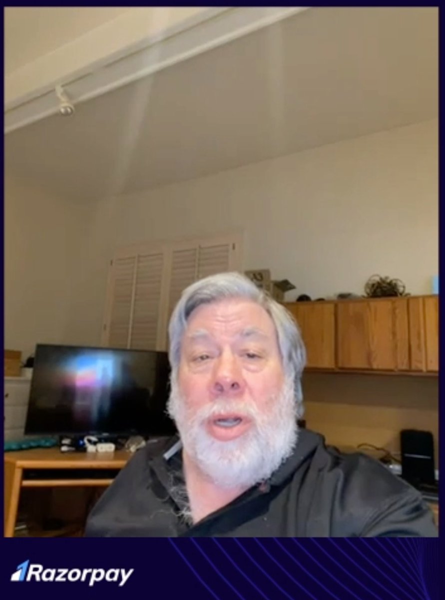I still can't believe this happened! <a href="/stevewoz/">Steve Wozniak</a> at <a href="/Razorpay/">Razorpay</a> !!!!!! 🕺

I'm shaking 🤩!