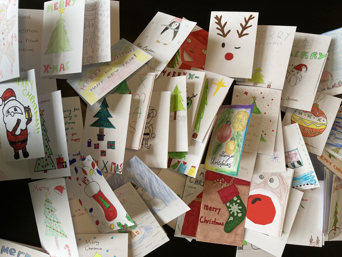 KPSLondon's tweet photo. Wonderful to see our students' Christmas card designs being handed out by @RefettorioFelix alongside their presents for those in the local community. #KPSCAN is so proud to support this fantastic #charity! #KPS #inspiringinnovation #KPSChristmas #merryChristmas #localminded https://t.co/kVF2jrhI1j