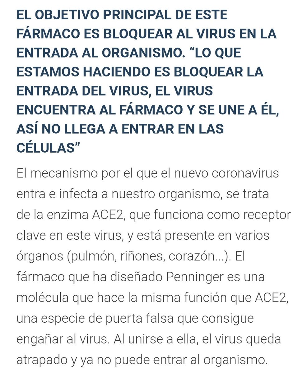 pharma_jonpi's tweet photo. #APN01, el Fármaco Que Bloquea la #COVID19 . Apeiron CEO Llewellyn-Davies: "Wir Brauchen Ein Medikament". Es Capaz de Unirse a la Proteína de Pico del #Virus y Neutralizarlo ... Capaz de Reducir la Carga Viral en Pulmones,  Riñones y  Corazón https://t.co/FXKBzFAdHy @ccarballo50 https://t.co/HcaQkZihbU
