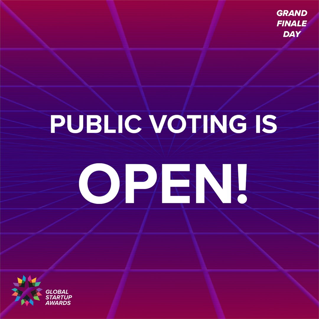 🎊 PUBLIC VOTING IS OFFICIALLY OPEN 🎊

The #GlobalGrandFinale2020 is near and this year we are going
DIGITAL! 🦾🤩

GO meet our #GlobalFinalists and VOTE for your favourite!
➡️ bit.ly/3aDuung

#OnlineAwardShow #GlobalStartupAwards #Innovation