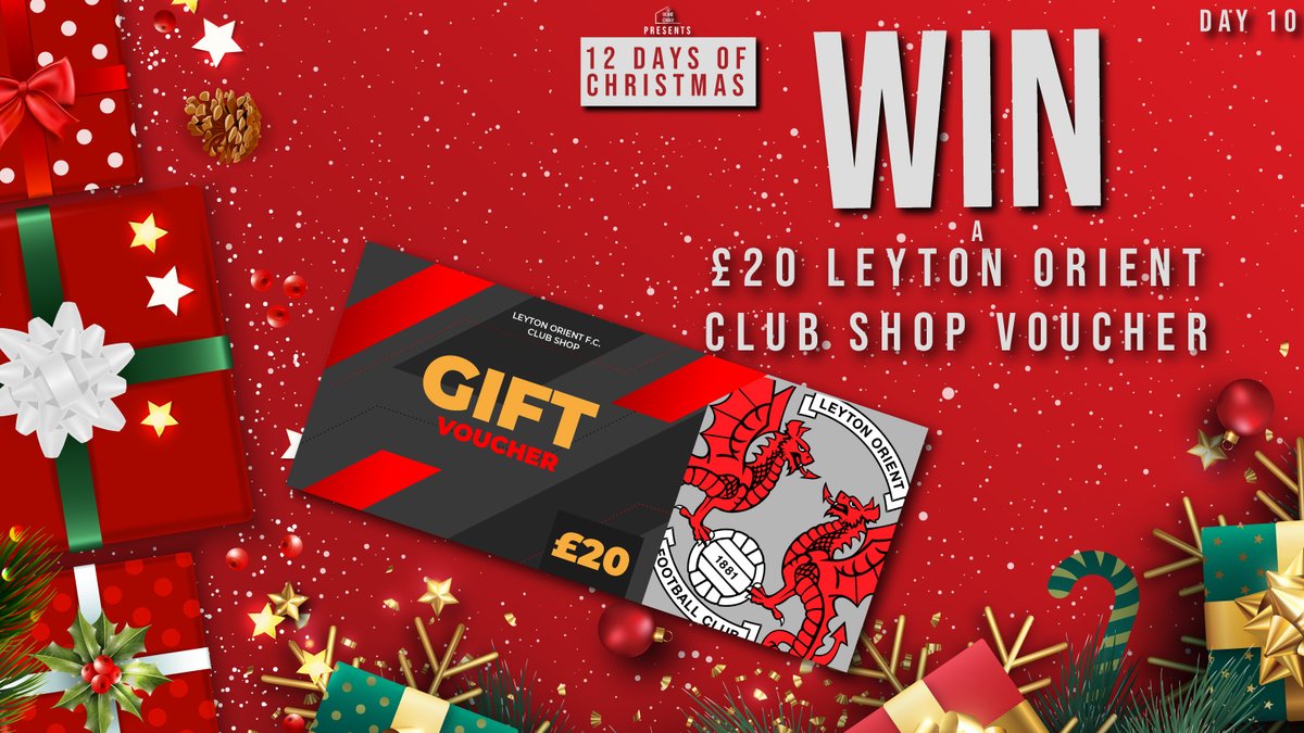 HomeAndOway's tweet image. 🎄🎁#HomeAndOway 12 DAYS OF CHRISTMAS 🎁 🎄 

🎅 DAY 10🎅

🔴We have a £20 voucher for the @leytonorientfc Club Shop up for grabs.

⚪️To enter simply follow @HomeAndOway, retweet and like this tweet. 

Winner announced 6pm today. 

Good luck!

#lofc