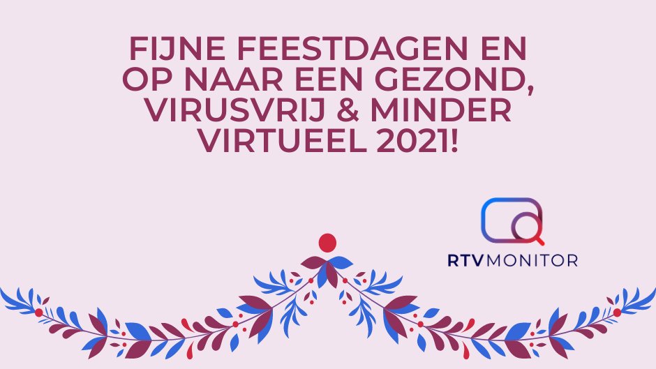 Namens iedereen bij RTV Monitor, Fijne feestdagen en een gezond, virusvrij &amp; hopelijk een minder virtueel 2021! 🎅 🤶 #MerryChristmas