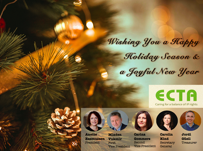 ECTABrussels's tweet photo. ECTA wishes the #IP Community a happy holiday season and a joyful New Year! https://t.co/oD3jmGFC2O