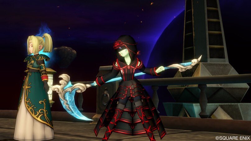 ソラ 魔剣士の武器の構え方人間だとあんまり変わらないけどウェディだと結構違う めっちゃカッコイイ