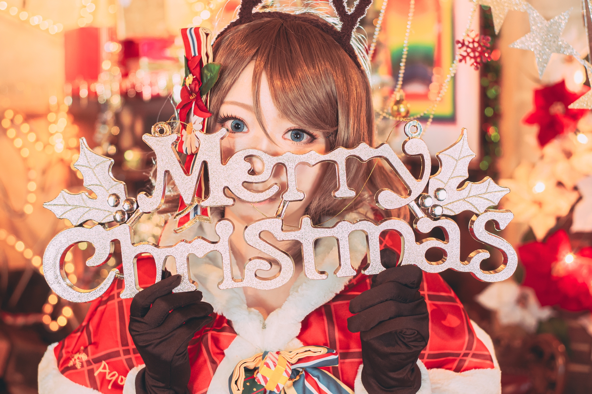 画像,✨ラブライブ! サンシャイン!! Aqours ✨🎄渡辺曜UR＜クリスマス編＞ 覚醒後 🎄model:ちゃおちゃん📸＃ミナケンスタジオ：城山スタジオ https…