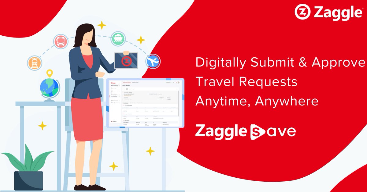 zaggleapp's tweet image. Does your company’s process require lots of traveling? 

Streamline #travelrequest process with Zaggle Save and make it easy for your #employees to #submit #travelinformation and automatically route that information to the right staff for #approval. zagglesave.com