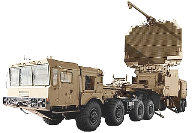 (S-400 'Triumf' missile system)(1) Core Components:- 55K6E Command Post - This manages the entire battalion- 91N6E 'Big Bird' - Main surveillance radar of the battalion. Evolved from 64N6E radar on S-300PMU2Surveillance Range: 600+ kms.
