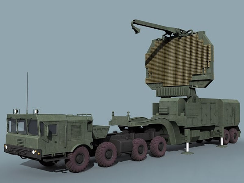 (S-400 'Triumf' missile system)(1) Core Components:- 55K6E Command Post - This manages the entire battalion- 91N6E 'Big Bird' - Main surveillance radar of the battalion. Evolved from 64N6E radar on S-300PMU2Surveillance Range: 600+ kms.