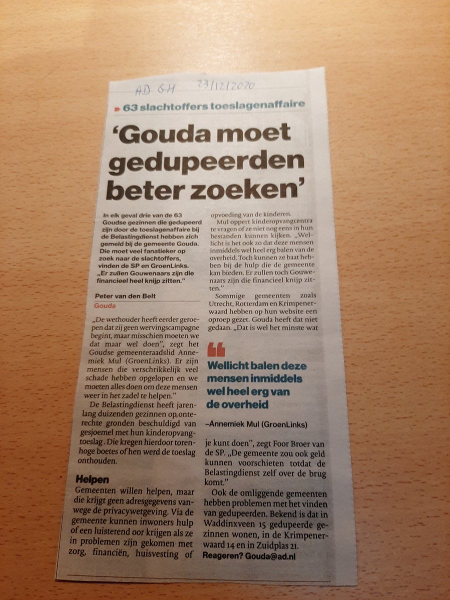 Met dank aan Annemiek Mul en Foor Broer! <a href="/MulAnnemiek/">Annemiek Mul</a> <a href="/Foor_Broer/">Foor Broer</a> <a href="/SPGouda/">SP Gouda</a>