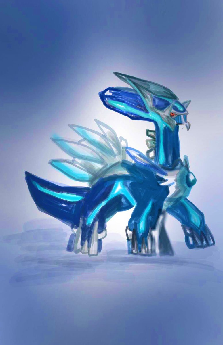 Uzivatel るーと ログアウト Na Twitteru とりま僕もディアルガイラストあげとく 1枚目はアレンジ模写 それ以外はオリジナル イラスト 絵描きさんと繋がりたい ポケットモンスター ディアルガ ポケモン