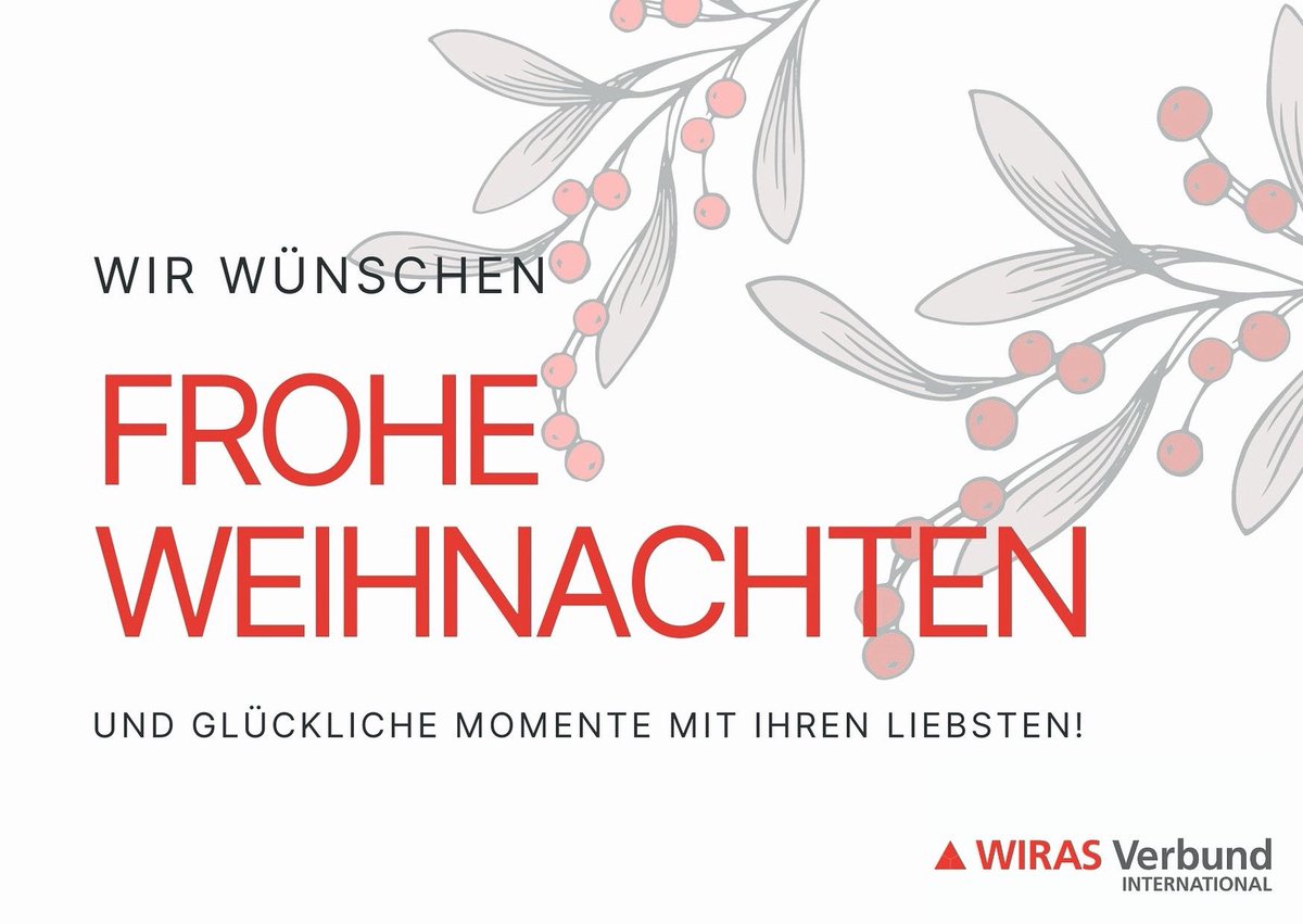 WIRASVerbund's tweet photo. Wir wünschen Ihnen wundervolle, besinnliche Feiertage mit Ihren Liebsten. Frohe Weihnachten! #WIRASVerbund #Weihnachten #Verbund #Netzwerk #Freunde #Kollegen #GemeinsamStark https://t.co/07I7AL0iWx