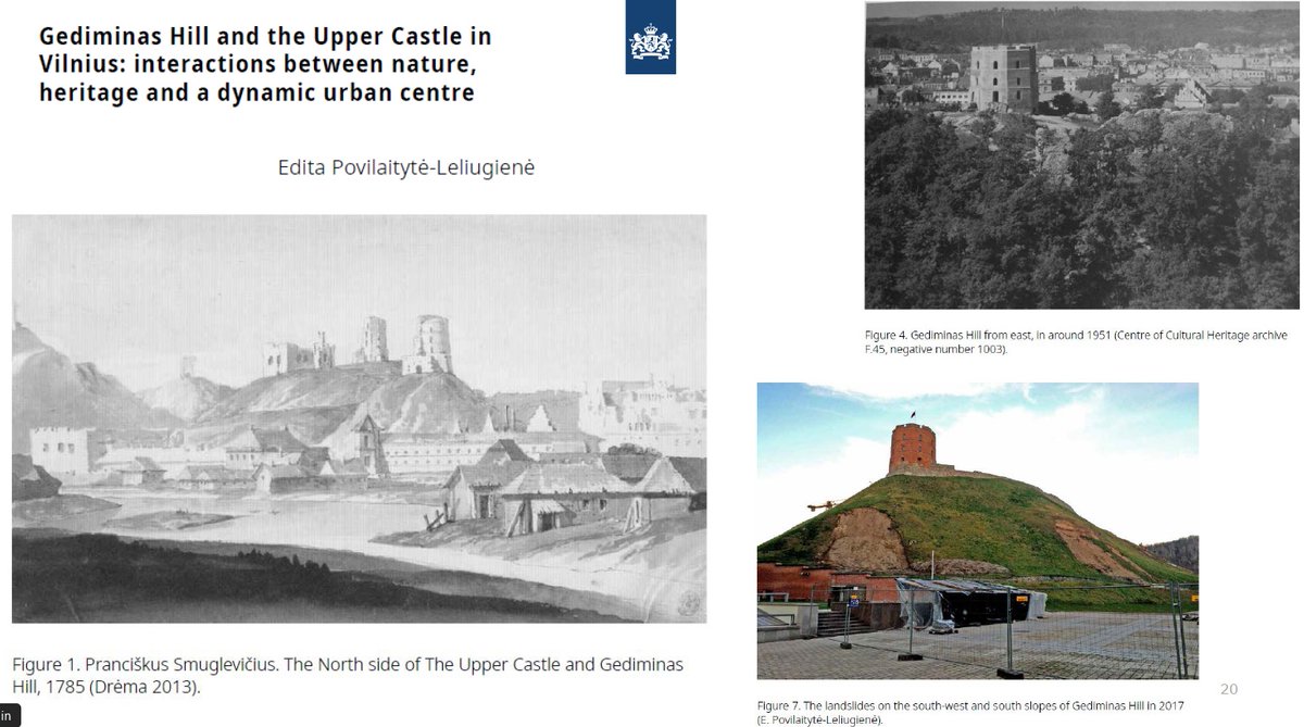 First Edita Povilaityté-Leliugiené discusses complex interactions between nature,  #archaeology and built  #heritage in the symbolically-charged castle complex at Gediminas Hill in  #Vilnius,  #Lithuania. 7/20