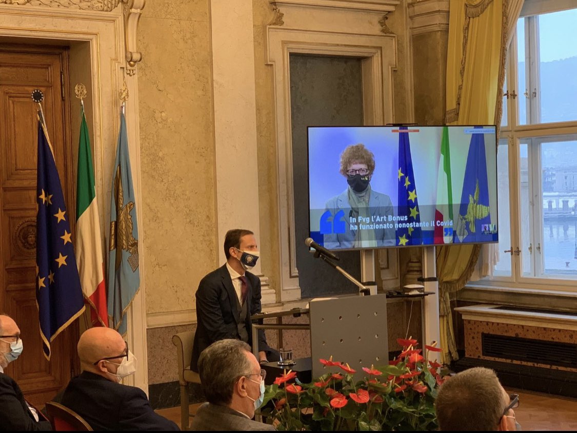 GibelliTiziana's tweet photo. E se L’ #ArtBonusFVG ha funzionato nel 2020... ci sono tutte le premesse perché il mecenatismo in @regioneFVGit nel 2021 abbia sempre più peso 🙂 #ConferenzaStampaFineAnno di @M_Fedriga #CulturaSportFVG https://t.co/S2DSJJC1ck