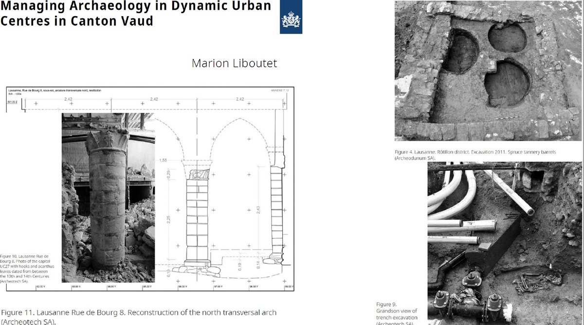 Marion Liboutet describes the challenges in recording and protecting  #archaeology in Canton Vaud,  #Switzerland. The main legislation dates from 1969, and intense  #urban development is difficult to manage whilst protecting heritage. 15/20