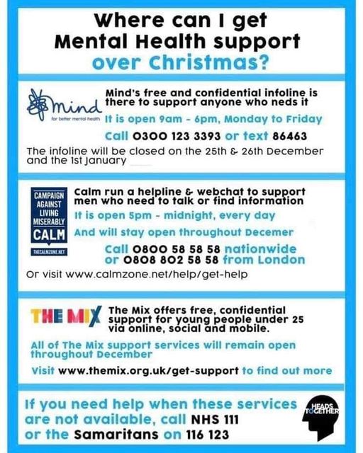 Christmas can be a stressful time but this may be a little harder. 
There is always someone you can call. 
Don't suffer in silence.