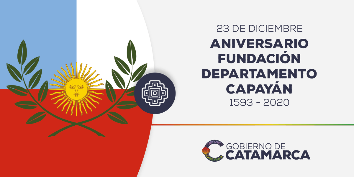 CatamarcaGob's tweet photo. ¡FELIZ ANIVERSARIO CAPAYÁN!
#Efemerides #Catamarca #Capayan https://t.co/HkdXtT6NFm